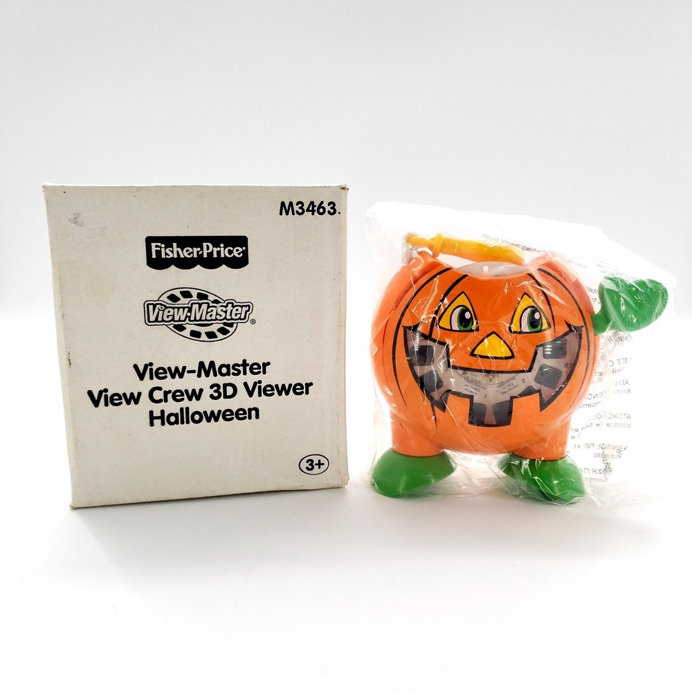 FisherPrice View-Master View Crew Pumpkin Binocular 3D Viewer Halloween Open Box